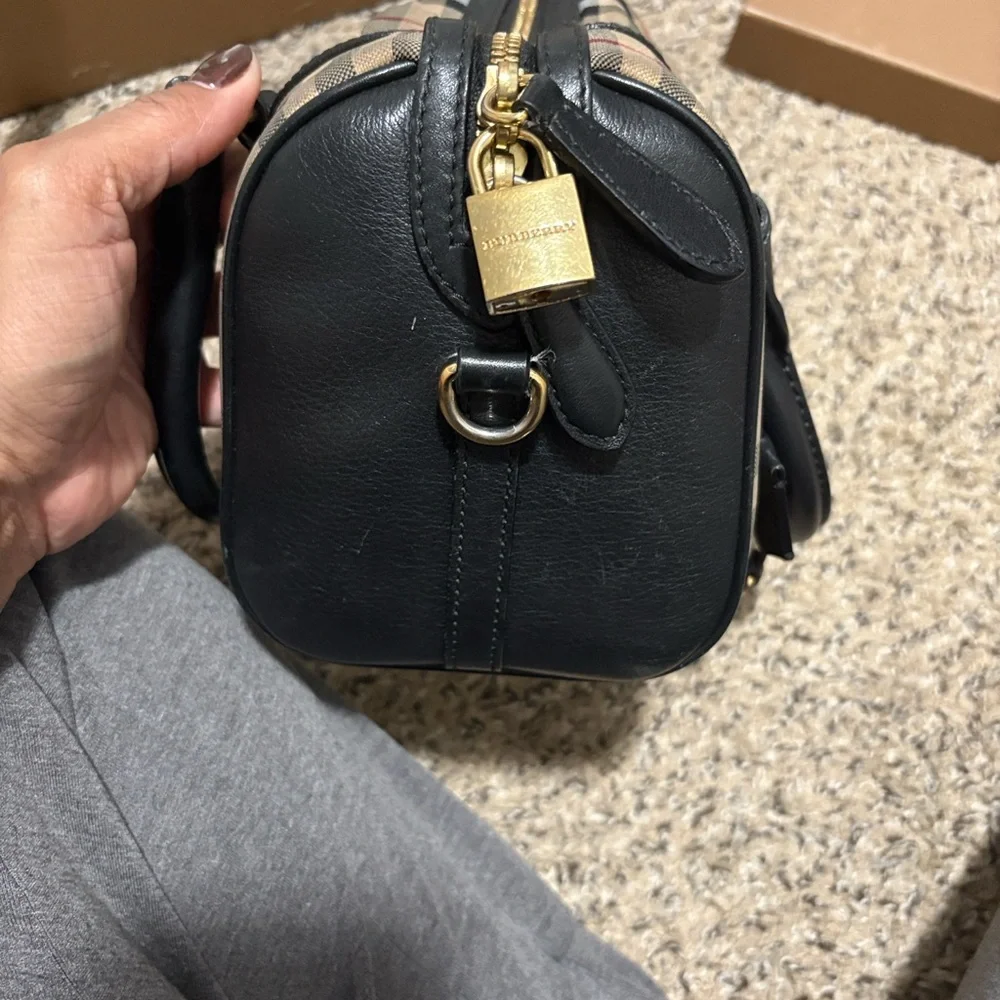 Burberry Beige and Black Plaid Handbag - Picture 8 of 15